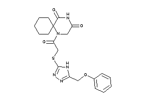 1-[2-[[5-(phenoxymethyl)-4H-1,2,4-triazol-3-yl]thio]acetyl]-1,4-diazaspiro[5.5]undecane-3,5-quinone