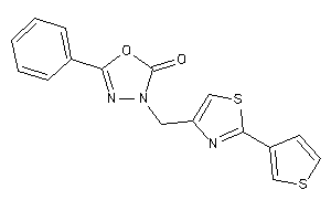 5-phenyl-3-[[2-(3-thienyl)thiazol-4-yl]methyl]-1,3,4-oxadiazol-2-one