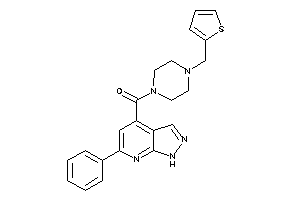 (6-phenyl-1H-pyrazolo[3,4-b]pyridin-4-yl)-[4-(2-thenyl)piperazino]methanone