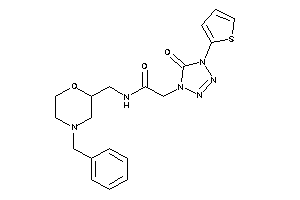 N-[(4-benzylmorpholin-2-yl)methyl]-2-[5-keto-4-(2-thienyl)tetrazol-1-yl]acetamide