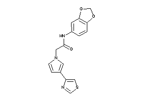 N-(1,3-benzodioxol-5-yl)-2-(3-thiazol-4-ylpyrrol-1-yl)acetamide