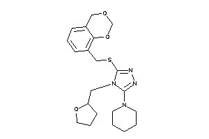 1-[5-(4H-1,3-benzodioxin-8-ylmethylthio)-4-(tetrahydrofurfuryl)-1,2,4-triazol-3-yl]piperidine