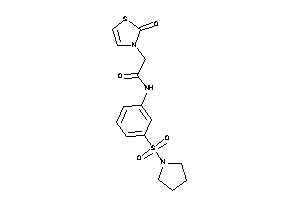 2-(2-keto-4-thiazolin-3-yl)-N-(3-pyrrolidinosulfonylphenyl)acetamide