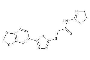 2-[[5-(1,3-benzodioxol-5-yl)-1,3,4-oxadiazol-2-yl]thio]-N-(2-thiazolin-2-yl)acetamide