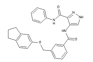 4-[[3-(indan-5-yloxymethyl)benzoyl]amino]-N-phenyl-1H-pyrazole-3-carboxamide