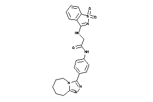 2-[(1,1-diketo-1,2-benzothiazol-3-yl)amino]-N-[4-(6,7,8,9-tetrahydro-5H-[1,2,4]triazolo[4,3-a]azepin-3-yl)phenyl]acetamide