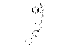 3-[(1,1-diketo-1,2-benzothiazol-3-yl)amino]-N-(6-morpholino-3-pyridyl)propionamide