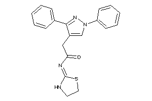 2-(1,3-diphenylpyrazol-4-yl)-N-thiazolidin-2-ylidene-acetamide