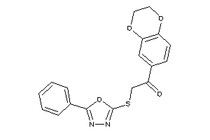 Image of 1-(2,3-dihydro-1,4-benzodioxin-6-yl)-2-[(5-phenyl-1,3,4-oxadiazol-2-yl)thio]ethanone