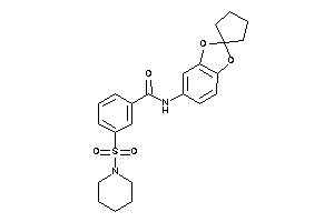 3-piperidinosulfonyl-N-spiro[1,3-benzodioxole-2,1'-cyclopentane]-5-yl-benzamide