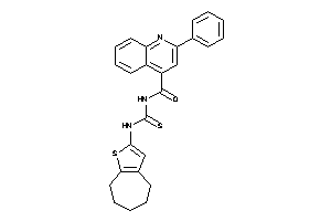 Image of 2-phenyl-N-(5,6,7,8-tetrahydro-4H-cyclohepta[b]thiophen-2-ylthiocarbamoyl)cinchoninamide