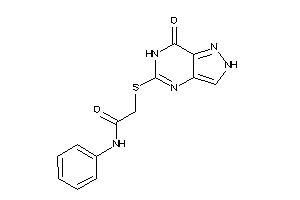 2-[(7-keto-2,6-dihydropyrazolo[4,3-d]pyrimidin-5-yl)thio]-N-phenyl-acetamide