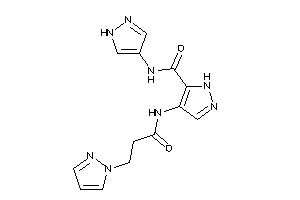 Image of N-(1H-pyrazol-4-yl)-4-(3-pyrazol-1-ylpropanoylamino)-1H-pyrazole-5-carboxamide