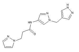 Image of 3-pyrazol-1-yl-N-[1-(1H-pyrazol-4-ylmethyl)pyrazol-4-yl]propionamide