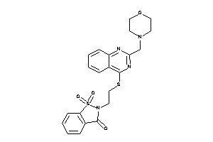 1,1-diketo-2-[2-[[2-(morpholinomethyl)quinazolin-4-yl]thio]ethyl]-1,2-benzothiazol-3-one