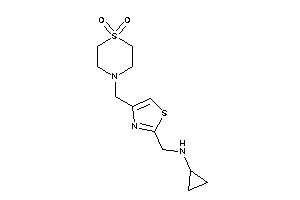 Cyclopropyl-[[4-[(1,1-diketo-1,4-thiazinan-4-yl)methyl]thiazol-2-yl]methyl]amine