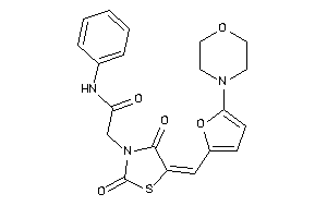 2-[2,4-diketo-5-[(5-morpholino-2-furyl)methylene]thiazolidin-3-yl]-N-phenyl-acetamide