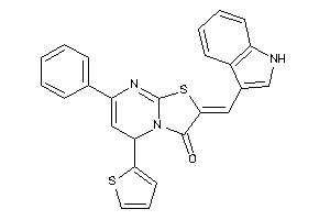 2-(1H-indol-3-ylmethylene)-7-phenyl-5-(2-thienyl)-5H-thiazolo[3,2-a]pyrimidin-3-one