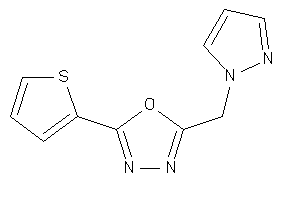 2-(pyrazol-1-ylmethyl)-5-(2-thienyl)-1,3,4-oxadiazole