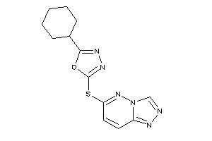 2-cyclohexyl-5-([1,2,4]triazolo[3,4-f]pyridazin-6-ylthio)-1,3,4-oxadiazole