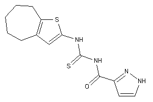 N-(5,6,7,8-tetrahydro-4H-cyclohepta[b]thiophen-2-ylthiocarbamoyl)-1H-pyrazole-3-carboxamide