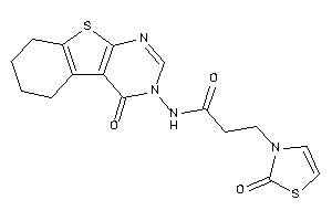 N-(4-keto-5,6,7,8-tetrahydrobenzothiopheno[2,3-d]pyrimidin-3-yl)-3-(2-keto-4-thiazolin-3-yl)propionamide