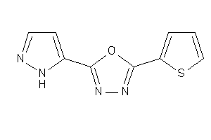 2-(1H-pyrazol-5-yl)-5-(2-thienyl)-1,3,4-oxadiazole