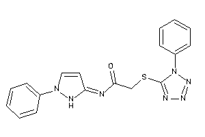 Image of N-(1-phenyl-3-pyrazolin-3-ylidene)-2-[(1-phenyltetrazol-5-yl)thio]acetamide