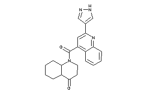 1-[2-(1H-pyrazol-4-yl)quinoline-4-carbonyl]-2,3,4a,5,6,7,8,8a-octahydroquinolin-4-one