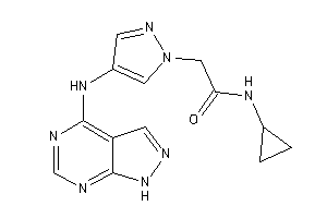 N-cyclopropyl-2-[4-(1H-pyrazolo[3,4-d]pyrimidin-4-ylamino)pyrazol-1-yl]acetamide