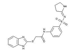 Image of 2-(1H-benzimidazol-2-ylthio)-N-[3-(pyrrolidin-2-ylideneamino)sulfonylphenyl]acetamide