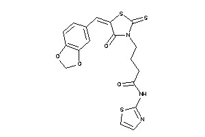 4-(4-keto-5-piperonylidene-2-thioxo-thiazolidin-3-yl)-N-thiazol-2-yl-butyramide