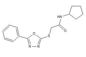 N-cyclopentyl-2-[(5-phenyl-1,3,4-oxadiazol-2-yl)thio]acetamide