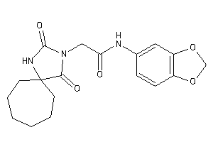 N-(1,3-benzodioxol-5-yl)-2-(2,4-diketo-1,3-diazaspiro[4.6]undecan-3-yl)acetamide