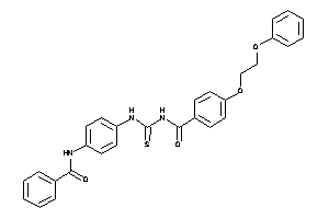 Image of N-[(4-benzamidophenyl)thiocarbamoyl]-4-(2-phenoxyethoxy)benzamide