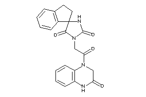 3-[2-keto-2-(3-keto-2,4-dihydroquinoxalin-1-yl)ethyl]spiro[imidazolidine-5,1'-indane]-2,4-quinone