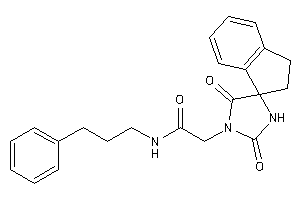 2-(2,5-diketospiro[imidazolidine-4,1'-indane]-1-yl)-N-(3-phenylpropyl)acetamide