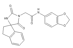 N-(1,3-benzodioxol-5-yl)-2-(2,5-diketospiro[imidazolidine-4,1'-indane]-1-yl)acetamide