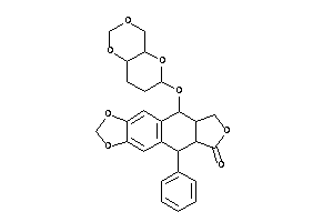 Image of 9-(4,4a,6,7,8,8a-hexahydropyrano[3,2-d][1,3]dioxin-6-yloxy)-5-phenyl-5a,8,8a,9-tetrahydro-5H-isobenzofuro[6,5-f][1,3]benzodioxol-6-one