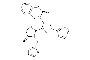 3-(2-furfuryl)-2-[4-(2-ketochromen-3-yl)-1-phenyl-pyrazol-3-yl]thiazolidin-4-one