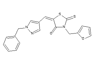 5-[(1-benzylpyrazol-4-yl)methylene]-3-(2-furfuryl)-2-thioxo-thiazolidin-4-one