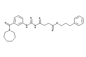 4-[[3-(azepane-1-carbonyl)phenyl]thiocarbamoylamino]-4-keto-butyric Acid 3-phenylpropyl Ester