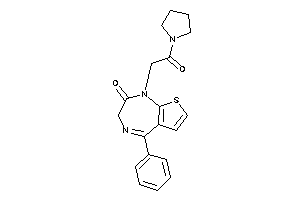 Image of 1-(2-keto-2-pyrrolidino-ethyl)-5-phenyl-3H-thieno[2,3-e][1,4]diazepin-2-one