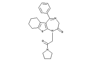 Image of 1-(2-keto-2-pyrrolidino-ethyl)-5-phenyl-6,7,8,9-tetrahydro-3H-benzothiopheno[2,3-e][1,4]diazepin-2-one