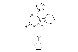 Image of 1-(2-keto-2-pyrrolidino-ethyl)-5-(2-thienyl)-6,7,8,9-tetrahydro-3H-benzothiopheno[2,3-e][1,4]diazepin-2-one