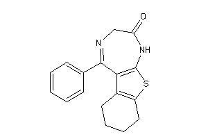Image of 5-phenyl-1,3,6,7,8,9-hexahydrobenzothiopheno[2,3-e][1,4]diazepin-2-one