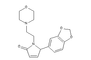 5-(1,3-benzodioxol-5-yl)-1-(2-morpholinoethyl)-3-pyrrolin-2-one