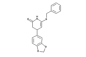 4-(1,3-benzodioxol-5-yl)-6-(benzylthio)-3,4-dihydro-1H-pyridin-2-one