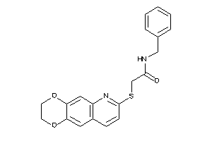 N-benzyl-2-(2,3-dihydro-[1,4]dioxino[2,3-g]quinolin-7-ylthio)acetamide