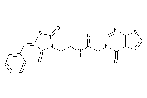 N-[2-(5-benzal-2,4-diketo-thiazolidin-3-yl)ethyl]-2-(4-ketothieno[2,3-d]pyrimidin-3-yl)acetamide